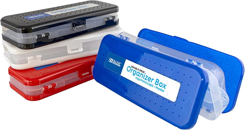 Amazon Bazicダブルデッキ整理ボックス 8インチ Case Of 144 ペン立て 文房具 オフィス用品