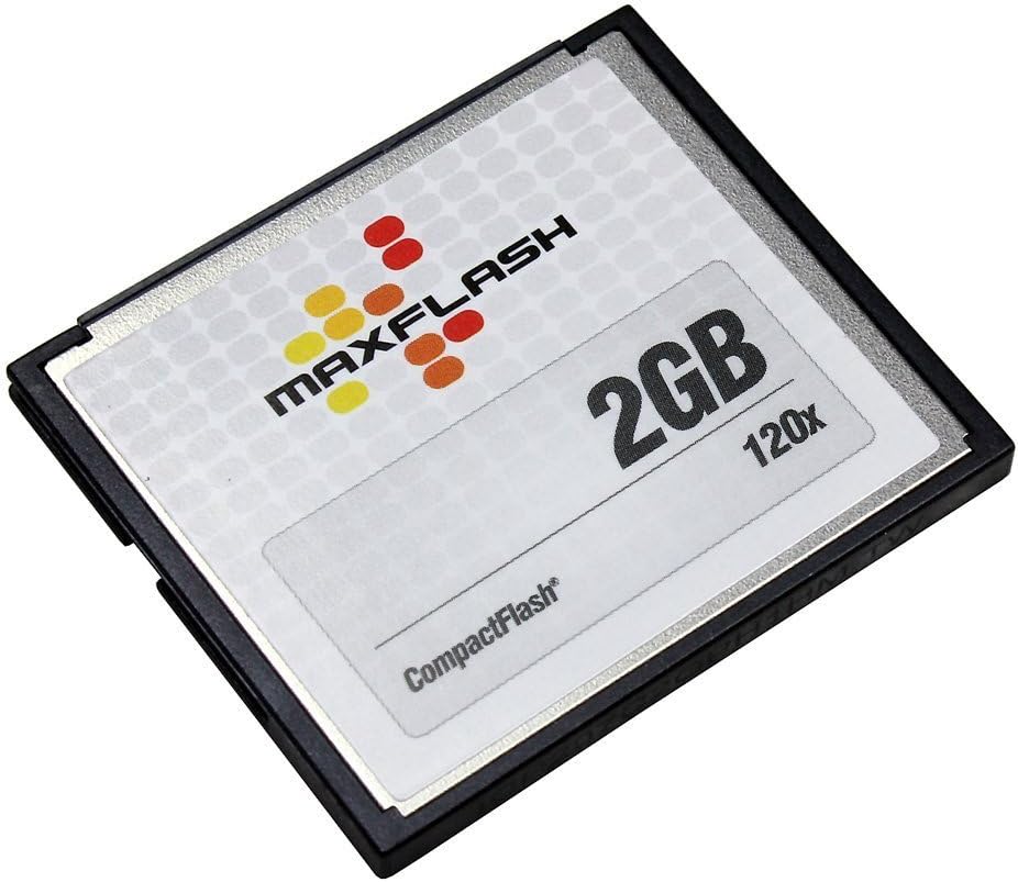 MAXFLASH CF 2 GB 2 GB CompactFlash Memory Card – 2 GB FLASH MEMORY, COMPACTFLASH, 20 MB/s, Black, White)