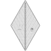 Creative Grids 60 Degree Diamond Ruler &ndash; CGR60DIA &ndash; Made in USA, Non-Slip Grip Acrylic Quilting, Sewing, Crafting, Patchwork Ruler &amp; Template