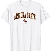 Arizona State Sun Devils Arch Over Mascot Logo T-Shirt