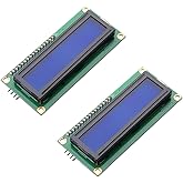 HiLetgo 2pcs HD44780 IIC I2C1602 LCD Display with IIC I2C TWI SPI Serial Interface Adapter 1602 LCD Display Blue Backlight fo