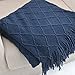 BATTILO HOME Navy Throw Blanket