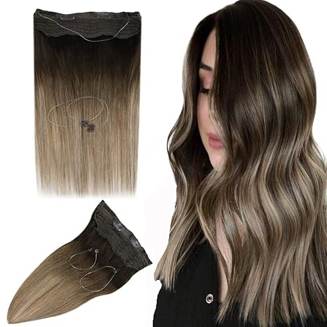 Easyouth Knockout Hair Halo Extensions 12 2 Dark Brown Fading To
