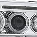 Spec-D Tuning 2LHP-RAM94-TM Dodge Ram 1500 2500 3500 Led Halo Chrome Clear Projector Head Lights