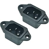 thumbnail image 2 of Panel Mount Plug Adapter IEC Inlet Module Plug Power Connectors Socket 2 of 13