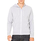Bella + Canvas 3739 Poly Cotton Fleece Full Zip Hoodie Sweatshirt ATHLETIC HEATHER-M