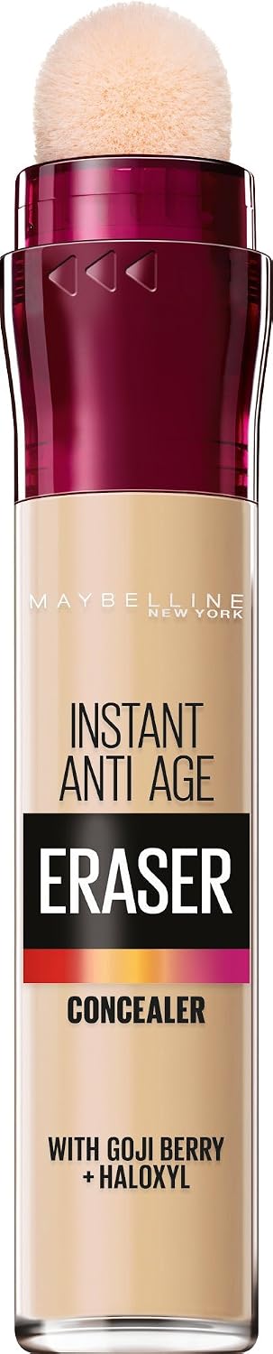 Maybelline Concealer Instant Anti Age Eraser Eye Colour Correcting Concealer, Counteracts Redness, Natural Soft-Focus Finish