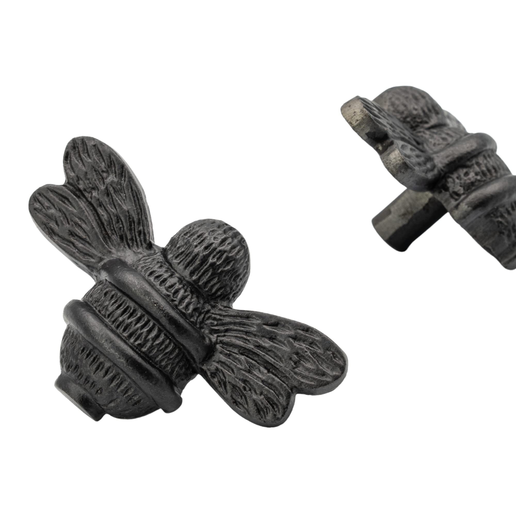 Brass bee 2 x Solid Drawer Knob Handles | Drawer Handle | Bee Cabinet knob | Cupboards, Doors, Cabinets & Drawers for Kitchen, Wardrobe, Chest, Drawer Pull (Black)