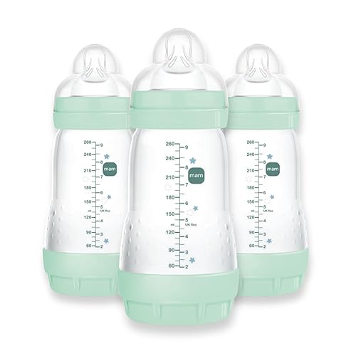 MAM 9oz Easy Start Anti-Colic Baby Bottles, Medium Flow