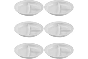 Providence Spillproof Partitioned Plate - 9" White (6-Pack)
