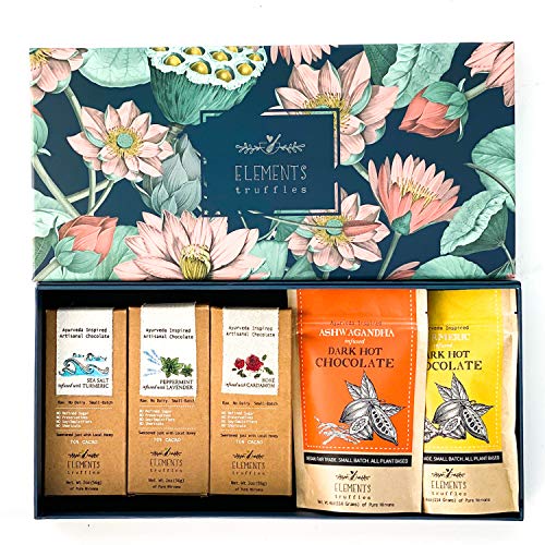 Elements Truffles Dark Hot Chocolate Gift Set w/ Chocolate Bars