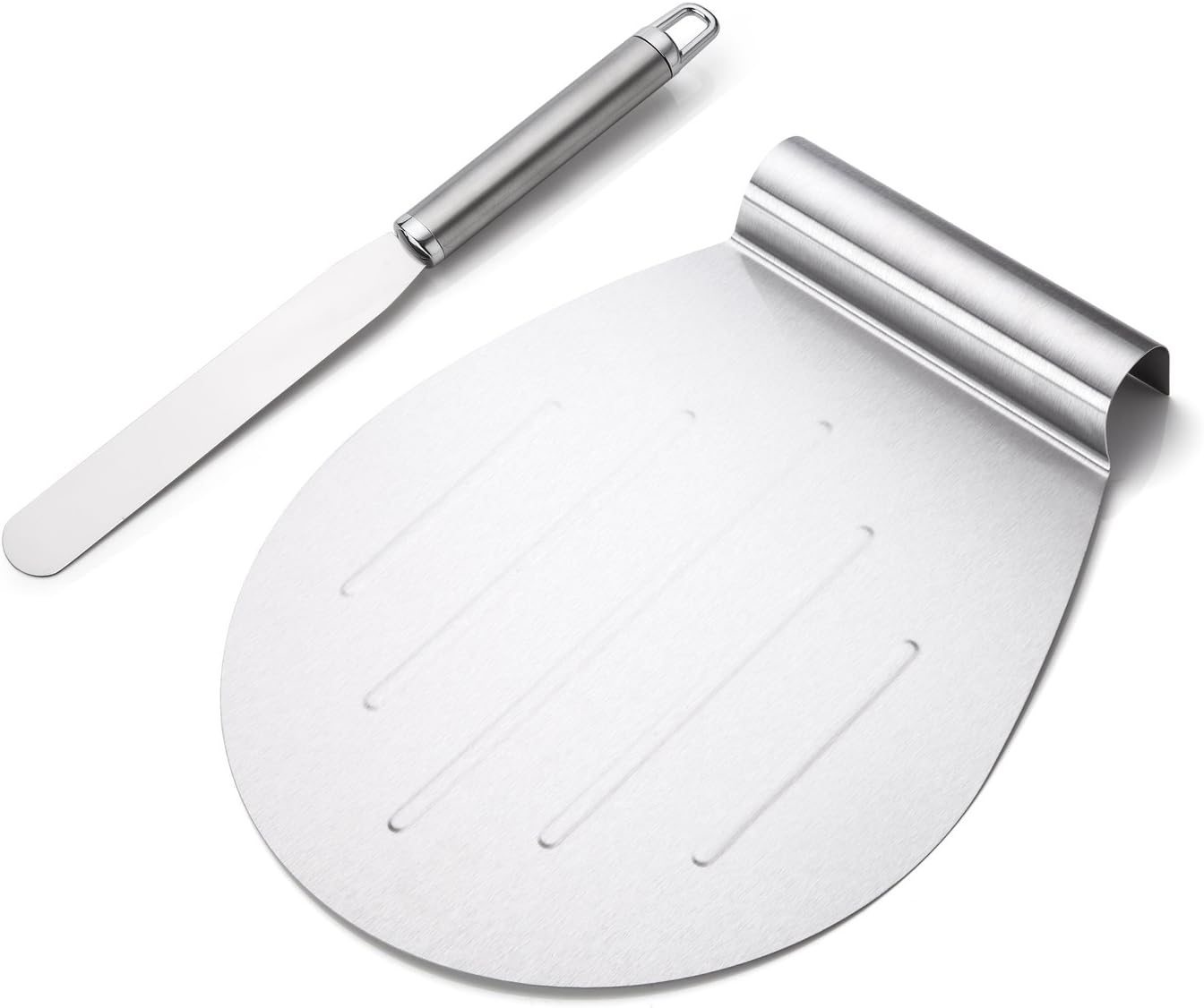 Cake Lifter,Rixow Stainless Steel Cake Lifter and Butter Knife for Kitchen,Baken