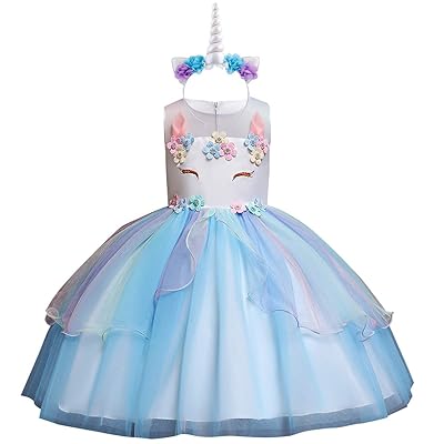 Flower Girl Unicorn Dress for Princess Pageant Cyprus | Ubuy