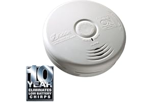 Kidde P3010K-CO Worry-Free Kitchen Photoelectric Smoke and Carbon Monoxide Alarm with 10 Year Sealed Battery