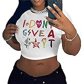 Weetiotio Y2K Baby Tees Graphic Crop Tops for Women Cropped Tshirt Summer Aesthetic Fairy Grunge Tops Clothes for Teen Girls