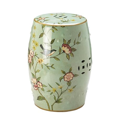 Accent Plus Garden Ceramic Stool Patio Stools Outdoor Ceramic