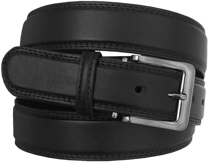 Men's Stylish Plain Leather Trouser Belt Made by Forest Belt Co