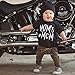 Ec Newborn Baby Boy Letter O Neck T shirt Tops Camouflage Pant Outfits Clothes Set (12Months, Black)