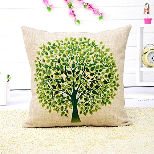 AcalaCotton Linen Series Lumbar Cushion Cover Pillowcase 18-by-18-inches (H)