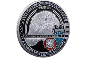 YIQILAFADA First Responders Challenge Coin Honor American Heroes EMS Police Firefighter Coin