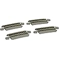 Bachmann Trains - Snap-Fit E-Z TRACK ONE-THIRD SECTION 18” RADIUS CURVED (4/card) - NICKEL SILVER Rail With Gray Roadbed - HO Scale