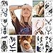 COKOHAPPY 8 Sheets Temporary Tattoo 27+ Different Designs for Men Women Arm Shoulder Flower, Eagle, Bear, Tiger, Owl, Wolf, Elephant, Deer