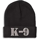 Custom Beanies for Men K-9 Silver Logo Embroidery Skull Cap Winter Hats for Women Acrylic One Size