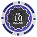 Brybelly Eclipse Poker Chips Heavyweight 14-gram Clay Composite - Pack of 50 ($10 Dark Blue)