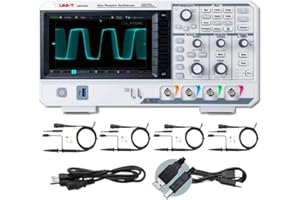 UNI-T UPO1104 DSO Ultra Phosphor Digital Oscilloscope 100MHz 4 Channels 2 GSa/s 56 Mpts Memory Depth 500,000 wfm/s 7 Inch Display Fast Acquire 1 Mpts FFT Points