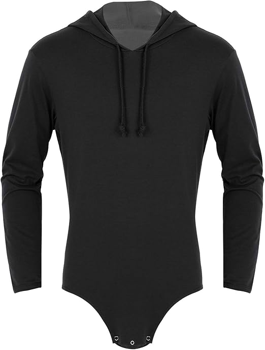 TiaoBug Men's Body Overalls with Hood Hoodie Jumpsuit LongSleeved
