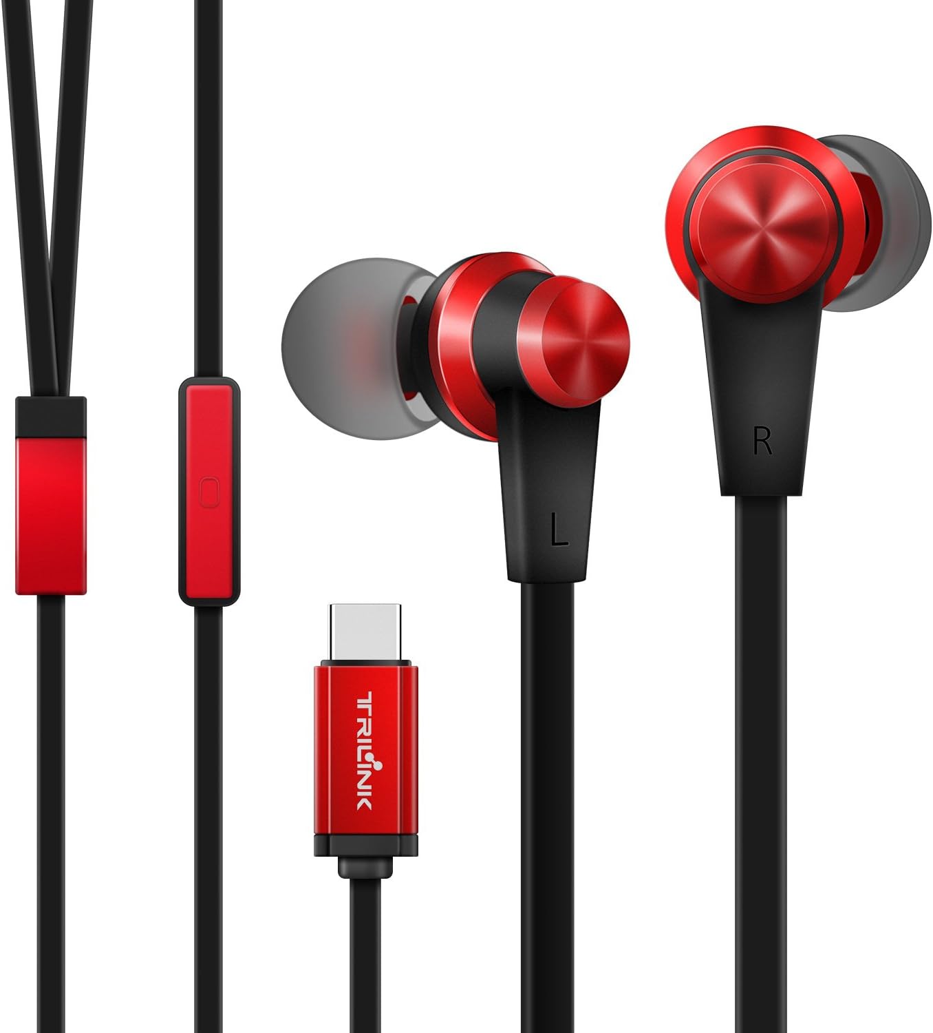 TRILINK USB Type C Earbud Headphones (Hi-Res & DAC Chipset) In-Ear Earphone with Mic compatible with New iPad Pro/MacBook/Air - Image 3