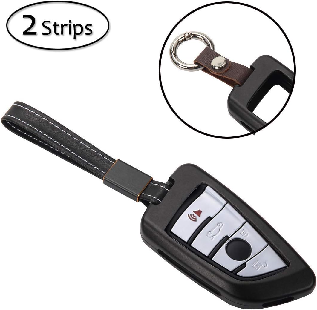 Gronru Car Key Fob Cover for BMW 2 Series BMW 7 Series BMW X1 X5 X5M X6 X6M Smart Remote Key, Aircraft Aluminum Car Key Case Cover Protector (Black, Type B for BMW)