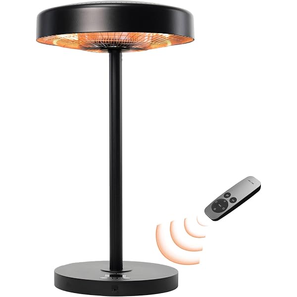 Amazon.com : EAST OAK Patio Heater, 1500W Table Top Electric Heater with  USB Port, IP65 Waterproof and Tip-over u0026 Overheating Protection, 3 Heat  Settings u0026 24 Hours Timing, Outdoor Heater with Remote