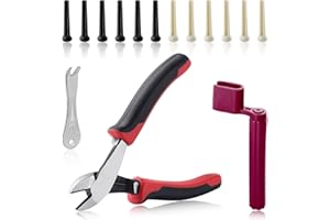 SPEEDWOX 15Pcs Guitar String Cutter Wire Cutters Mini Diagonal Pliers Guitar String Winder Guitar Pin Puller Guitar Bridge Pi
