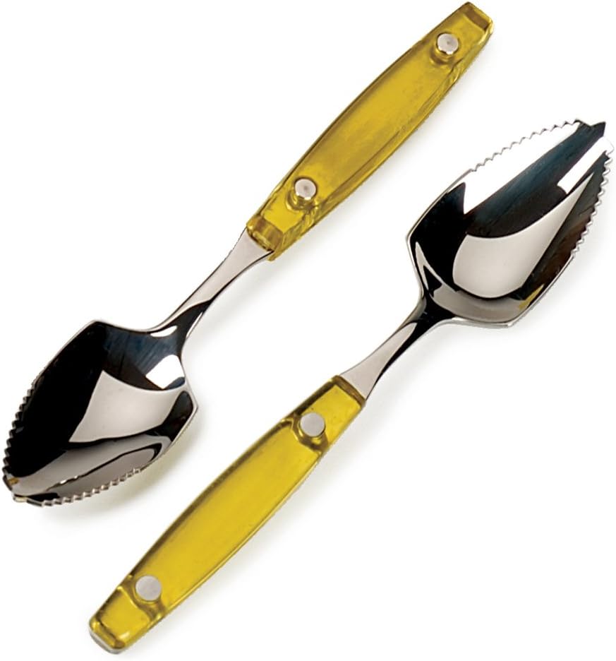 RSVP Grapefruit Spoons Set Of 2 W/ Serrated Edges 18/10 Stainless Steel