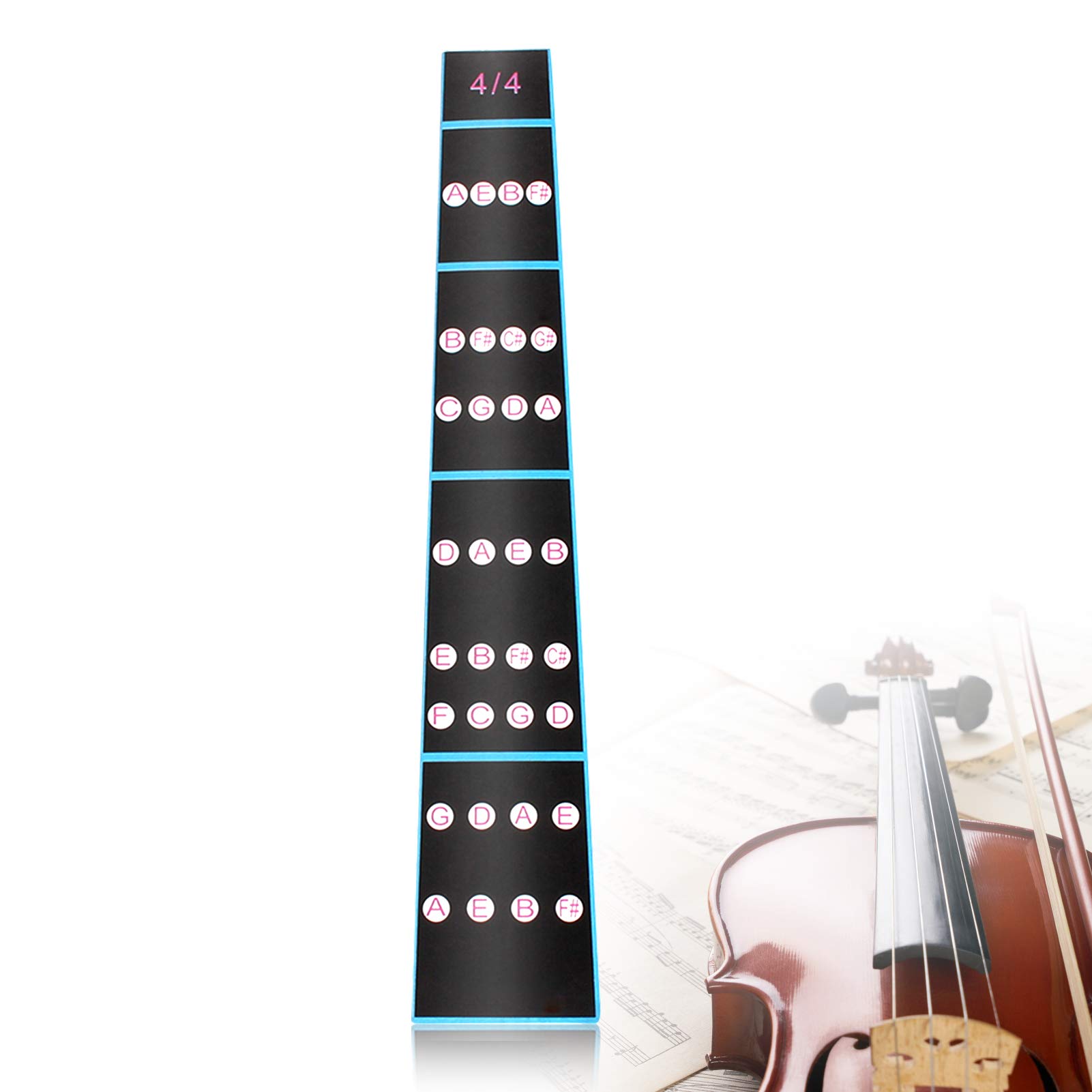 Violin Finger Sticker, Label Guide 4/4 Notes, Frets and Fingerboard Marker for Beginner