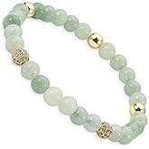 Healing Crystal Beaded Handmade Bracelets Natural Color Stones Semi Precious Beaded Stretch Bracelets for Women Round Chakra Yoga Beads Boho Bracelets Birthday Gift for Women With Luxury Gift Box