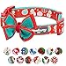 Blueberry Pet Christmas Dog Collar with Bow Tie, Nightmare Before Christmas Style, Large Adjustable Dog Collars for Small Dogs, Holiday Dog Collars, Festive Christmas Collar for Dogs