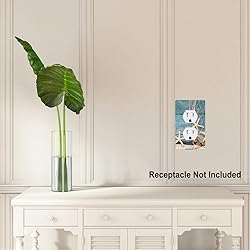 Pznen Rustic Shell Coastal Outlet Covers Ocean