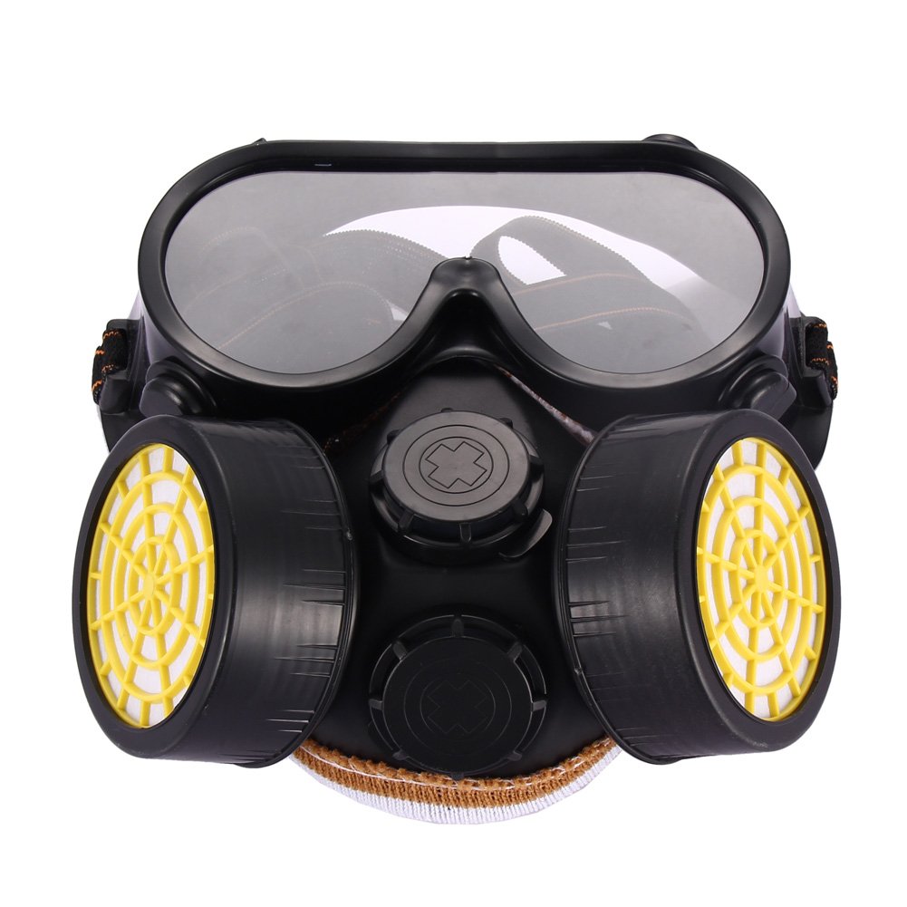 Anti-Dust Spray Paint Industrial Chemical Gas Respirator Mask Glasses Goggles Set