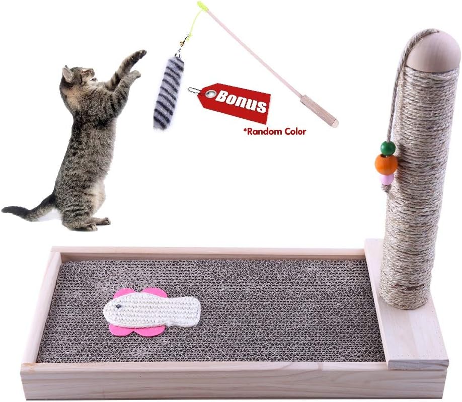 SweetMax Cat Scratcher and Post, 2 in 1 Scratching Post