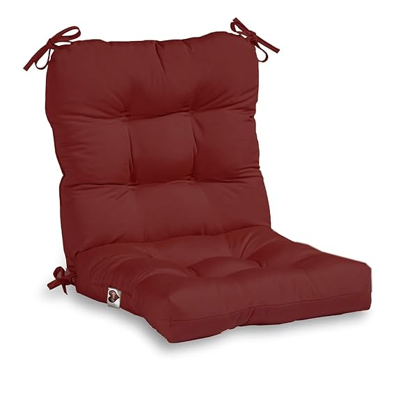 Coozly 2 Pcs Set of Boxed Cotton Back and Chair Cushions with Strings