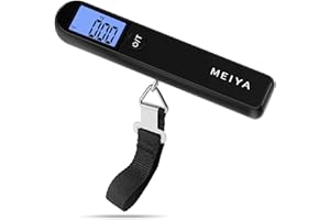 MEIYA Digital Luggage Scale, Luggage Scales for suitcases 110lb, Travel Essentials, Luggage Weight Scale Portable, Travel Scale with Backlit LCD Display, Baggage Weight Scale, Battery Included