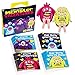 Kangaroo 28pk Monster Finger Puppets Valentines Day Cards with Envelopes, Multi Color, School & Classroom Valentines Gifts, Exchange Gift Card for Kids