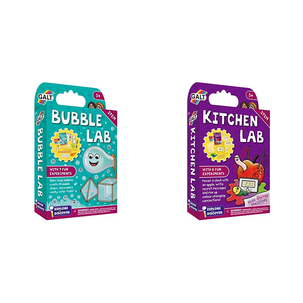 Galt Toys, Bubble Lab, Science Kit for Kids, Ages 5 Years Plus & Toys, Kitchen Lab, Science Kit for Kids, Ages 5 Years Plus