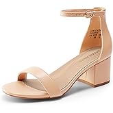 DREAM PAIRS Womens Low-Chunk Low Heel Pump Sandal