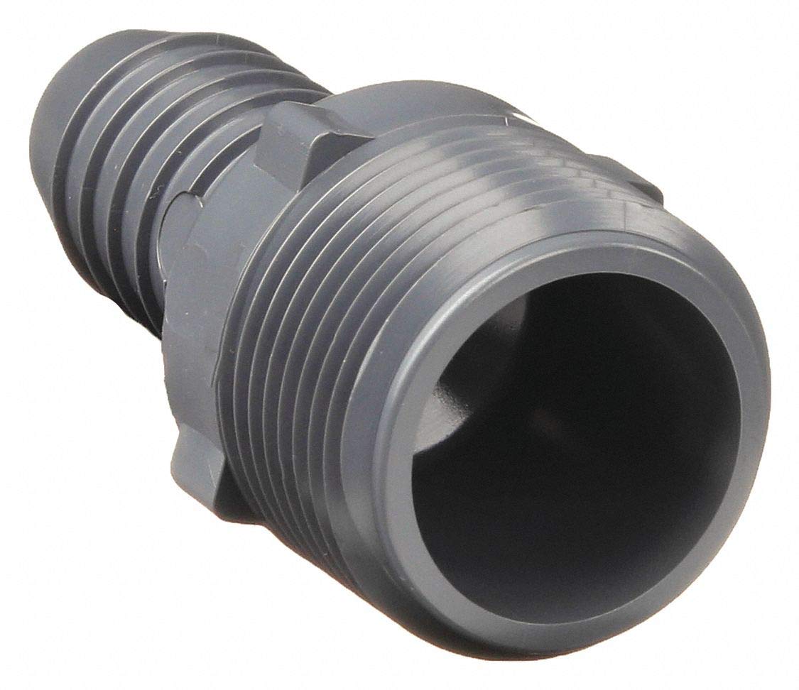 1/2" Insert x 1" MNPT PVC Reducing Male Adapter Swimming Pool And Spa