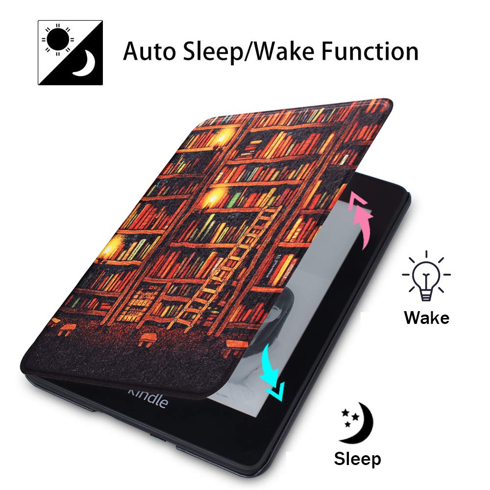 SCSVPN Case for 6'' Kindle Paperwhite 10th Generation - 2018 Release[Model No.: PQ94WIF] with Hand Strap & Auto Sleep/Wake, Slim PU Leather Protective Covers ONLY Fit Kindle Paperwhite 2018 E-Reader
