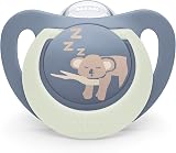 NUK Star Baby Dummy 0-6 Months Day Night Soothers Silicone Blue Koala 2 Count view 3