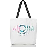 ALOHA Collection Reversible Tote Bag | Lightweight, Compact, and Splash-Proof Everyday Tote Bag | Open Top Design, Reversible, Splash-Proof